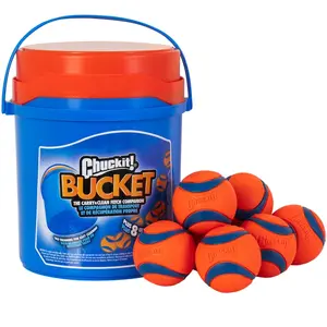 Comparateur de prix : Chuckit! Bucket 8 Ballen maat M Ø 6 cm - Hondenbal - Apporteerspeelgoed - Hondenspeelgoed - Drijvend honden speelgoed - Oranje