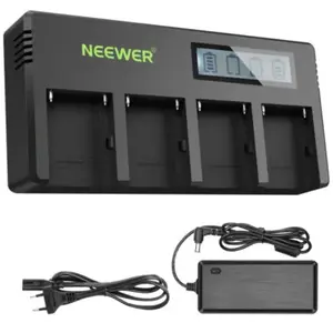 Neewer Chargeur de batterie NP-F x4 avec écran LCD pas cher