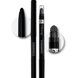 Rimmel-Exaggerating waterproof Oogpotlood 262 Blackest Black- extra zwart 3 stuks pas cher
