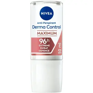 NIVEA Derma Control 96 h Déodorant bille (1 x 50 ml), Détranspirant contre la transpiration excessive, l’humidité et les odeurs, cliniquement approuvé, Déodorant femme à la formule brevetée pas cher