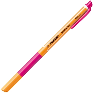 Stylo Roller Stabilo pointVisco - roller à encre gel pointe 0,5mm rose pas cher