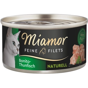 Miamor Filets Fins Naturels 6 x 80 g pour chat - thon bonite pas cher