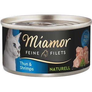Miamor Filets Fins Naturels 6 x 80 g pour chat - thon, crevettes pas cher