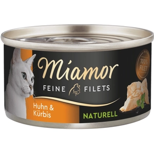 6x80g Filets Fins Naturels poulet, potiron Miamor - Pâtée pour chat pas cher