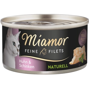 Miamor Filets Fins Naturels 6 x 80 g pour chat - poulet, jambon