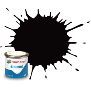Humbrol Emailleverf Satijn - 14 ml - No. 85 Coal Black pas cher