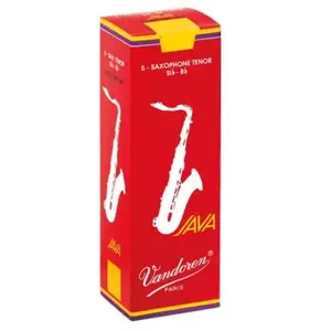 Vandoren SR275R Java 5 Anches pour Saxophone Ténor 5 Rouge pas cher