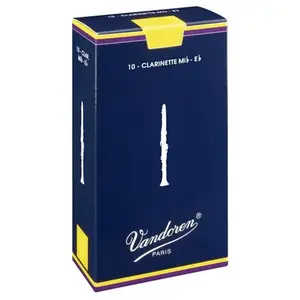 Comparateur de prix : Boîte de 10 anches clarinette Mib Force 4 - Vandoren CR114