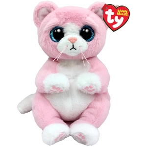 Comparateur de prix : Peluche TY Beaniee Bellies Medium Lilibelle le chat 30 cm Rose et Blanc