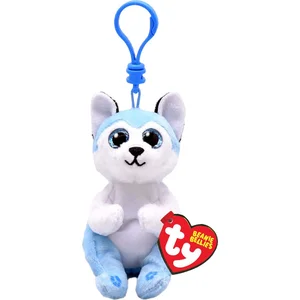 Comparateur de prix : Porte-clés en peluche TY Beaniee Bellies Clip Thunder Le Husky Bleu
