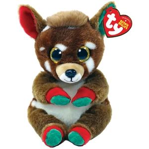 Peluche Ty Beanie Bellies Juno le renne 15 cm pas cher