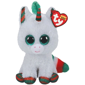 Peluche Ty Beanie Boo's Small La licorne de Noël pas cher