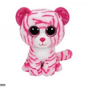 Ty Beanie Boos- TY-Beanie Boo's-Peluche Asia Tigre 15 cm-Rose/Blanc, TY36180 pas cher