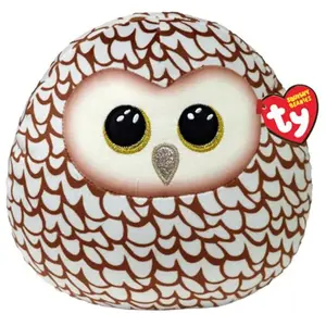 Peluche Ty Squish A Boos Coussin Whoolie la chouette 20 cm pas cher