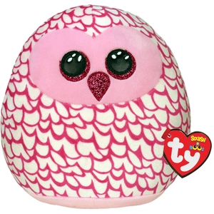 Peluche Ty Squish A Boos Medium Pinky Hibou pas cher
