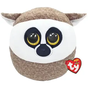 Peluche Ty Squish A Boos Medium Linus Le Lémurien Marron et Blanc pas cher