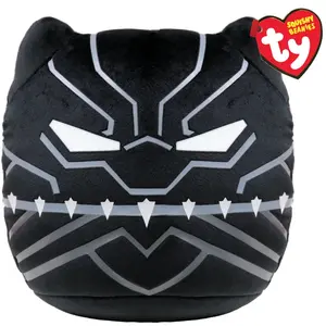 Peluche TY Marvel Squish a boos Medium Black Panther pas cher