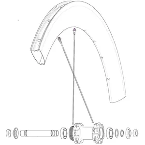 Mavic Rayons Kit 2 Front/rear Comete Pro Carbon Ust 245 mm pas cher