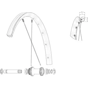 Mavic Rayons Kit 12 Front/rear Allroad Sl Road pas cher