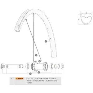 Mavic Rayons Gauches Allroad Pro Carbon Sl R+ 650b 2 Unités 269 mm pas cher