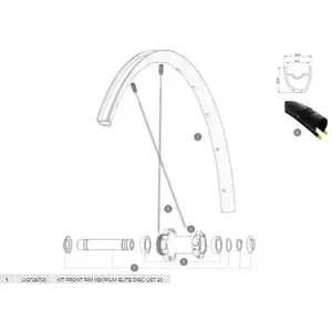 Mavic Jante Avant Ksyrium Elite Disc Ust 20 pas cher