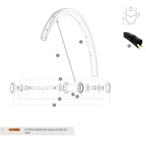 Mavic Jante Aksium Elite Ust 19/20Vendu parbikeinn