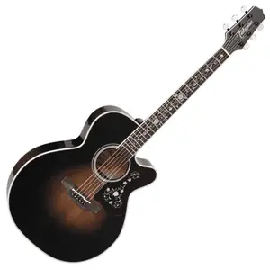 Takamine EF-450C-TT Thermal Top Black Burst elektrisch-akoestische wes... pas cher