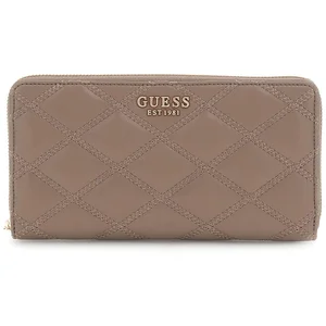 GUESS Porte-monnaie marron pour femme - Tamsin Cheque Organizer Dark Taupe 297934 pas cher