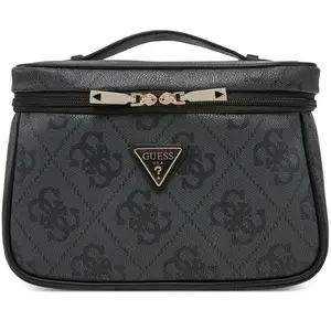 GUESS Cosmetische tas Toiletry Train Case Coal Logo Donkergrijs pas cher