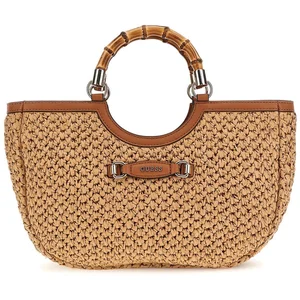 GUESS Sac à épaule brun clair blanc pour femme - Siria Girlfriend Satc... pas cher
