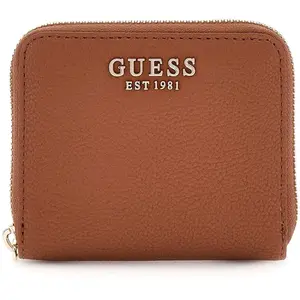 GUESS portemonnee Gregoria SLG Small Zip Around Wallet Cognac bruine
