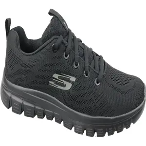 Skechers Femme Baskets Graceful Get Connected, Black Rose Gold, 41 EU