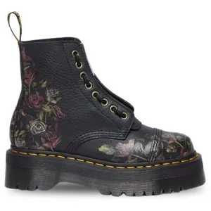 Bottes pour Femme - DR. MARTENS - Sinclair Decayed Roses - Cuir - Lacets - HauteVendu parcdiscount