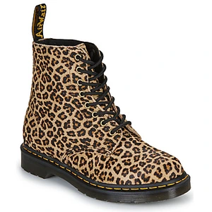 Boots Dr. Martens 1460 Pascal Light Tan Mini Leopard Spot Hair On femme pas cher