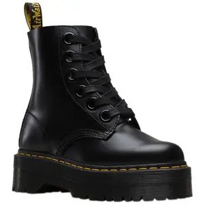 Dr Martens Dr Martens Boots Plateformes Molly - Black Buttero - 38 pas cher