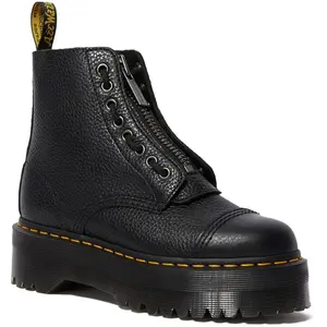 Comparateur de prix : Dr Martens Boots Sinclair Plateformes En Cuir - Black Milled Nappa - 37