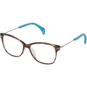 Police VPL729530J22 Lunettes de Soleil, Azure Stripe Brown, 53/15/140 Femme pas cher
