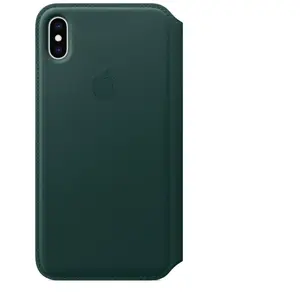 Apple Etui folio en cuir pour iPhone XS Max Vert forêt pas cher