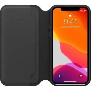 Comparateur de prix : Apple Étui Folio en Cuir pour iPhone 11 Pro Noir