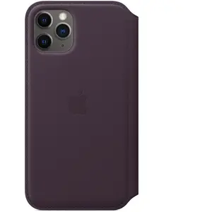 Apple Étui Folio en Cuir pour iPhone 11 Pro Aubergine pas cher
