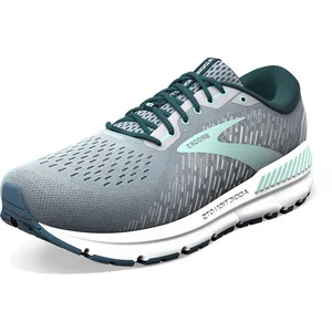 Brooks Addiction Gts 15 Femme Chaussure de course, Gris Bleu marine Aqua, 4 UK X-Wide pas cher