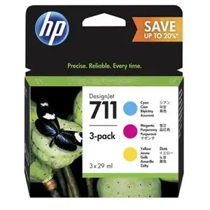 HEWLETT-PACKARD HP 711 - pack de 3 - jaune, cyan, magenta - originale - DesignJet - cartouche d'encreVendu pargalaxus
