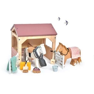 Huisdierenset Stal Met 2 Pony's | Tender Leaf Toys pas cher