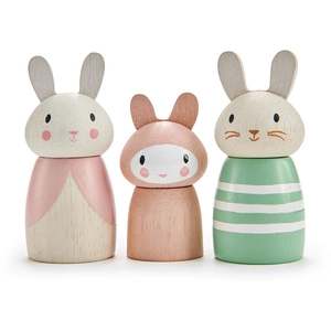 Tender Leaf Figurines Famille de lapin pas cher