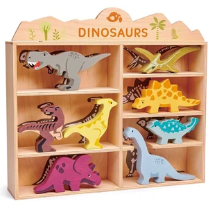 Tender Leaf Set animaux en bois Dinosaures pas cher