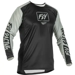 Fly Racing Lite Motorcross Jersey, zwart-grijs, afmeting S voor man pas cher