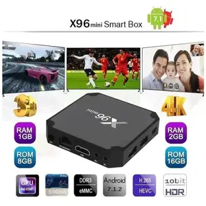 ONEVER X96 mini TV Box 4K Lecteur Multimédia Android 7.1.2 HD 2G + 16G Lecteur pas cher