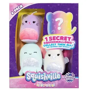 Jazwares Lot de quatre peluches Squishville Mini Sparkle Squad pas cher