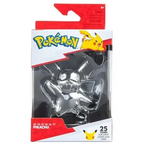 Jazwares Pokémon 25 ans - PKW2394 - Figurine Pikachu argenté - 8cm pas cher