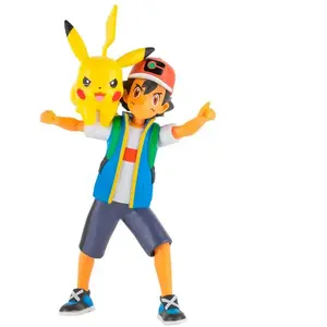 Pokemeon AB Gee 674 PKW2473 EA Pokémon Battle Feature Figue Cendré et Pikachu Rouge 11,4 cm pas cher